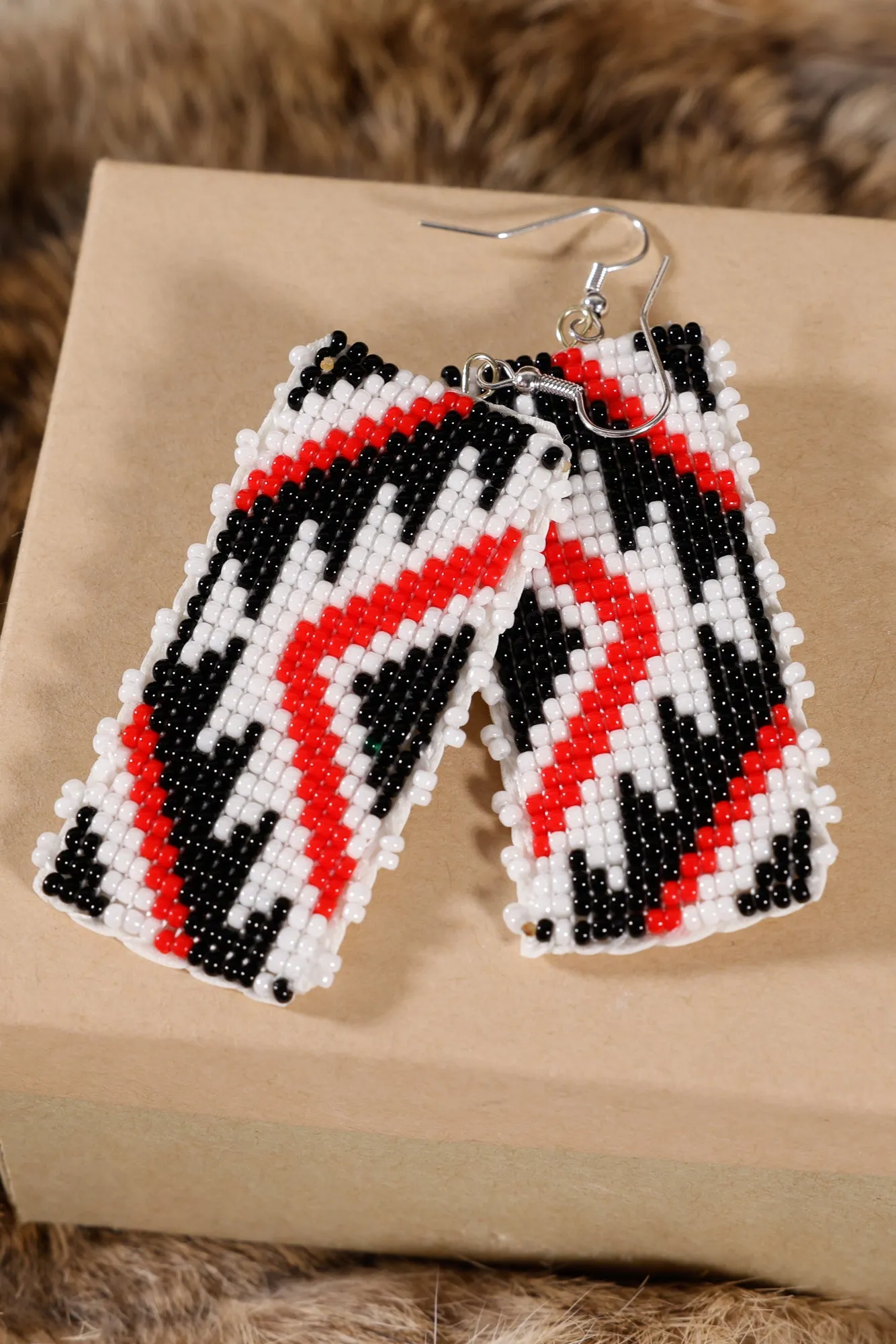 Flat Beaded Earrings