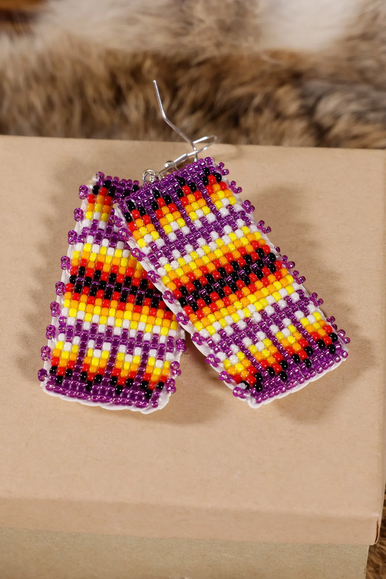 Flat Beaded Earrings