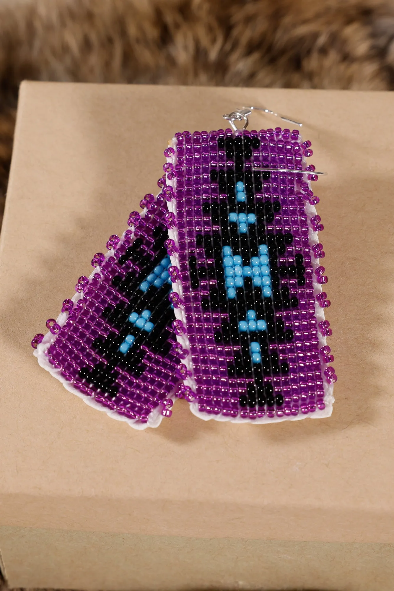 Flat Beaded Earrings