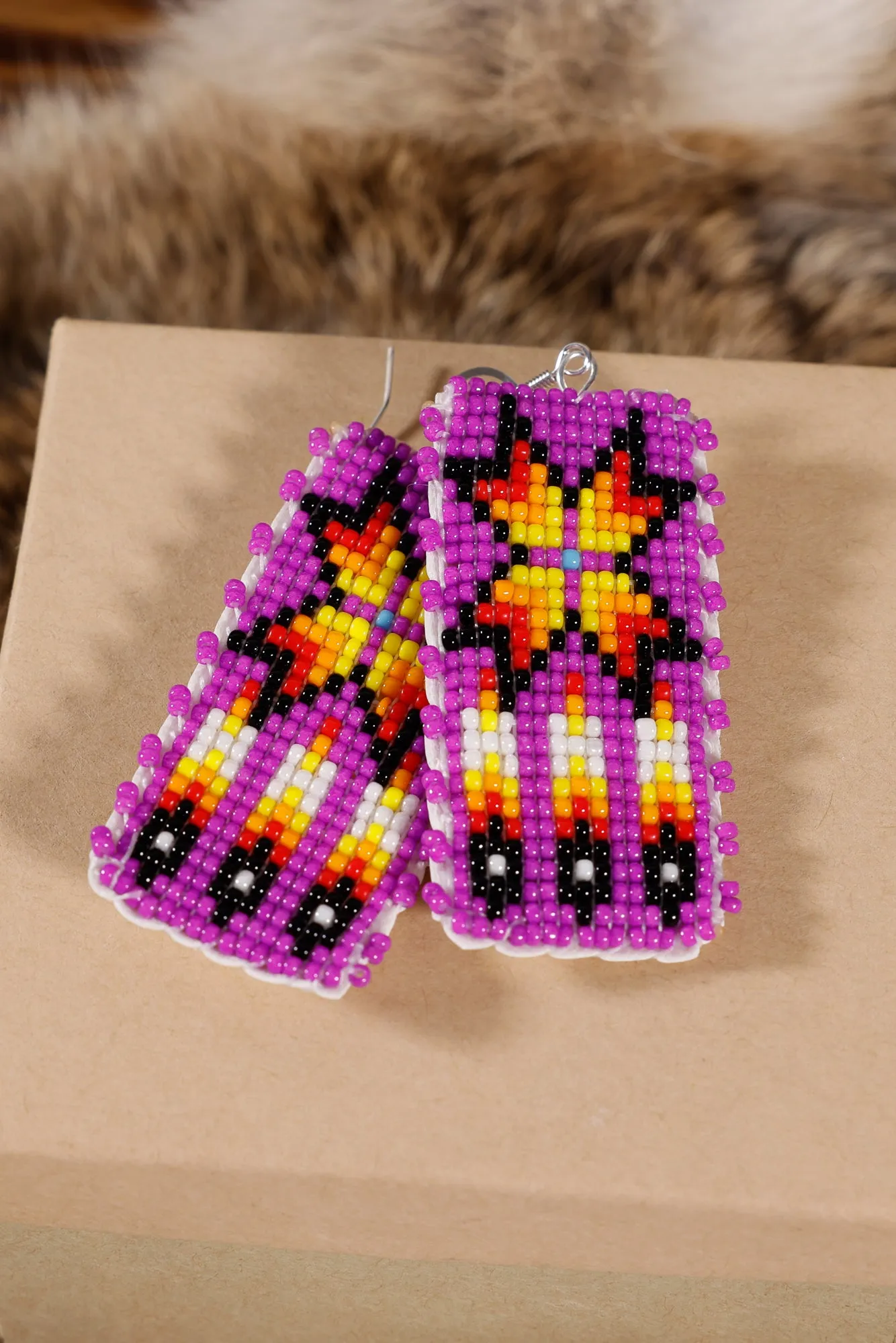 Flat Beaded Earrings