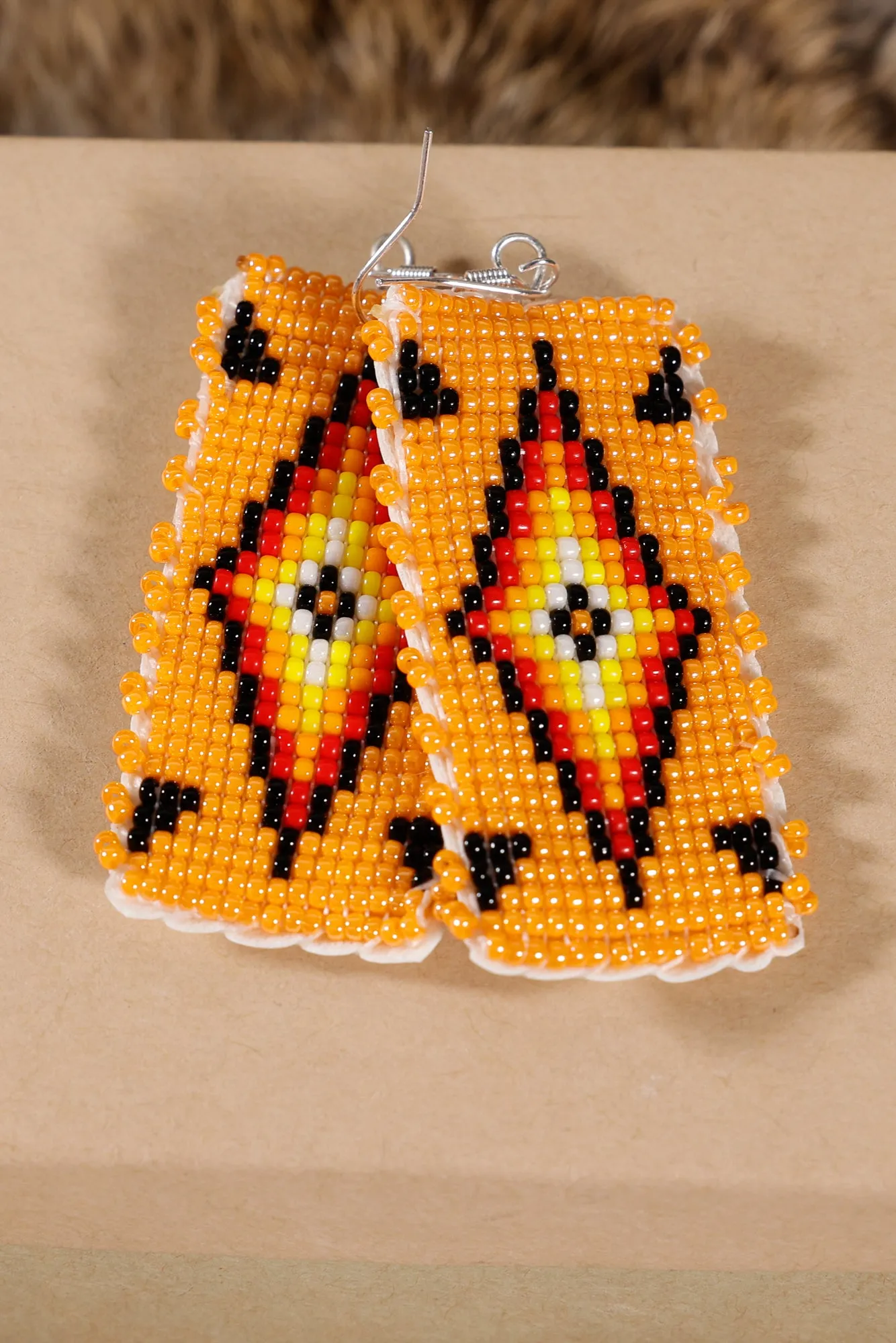 Flat Beaded Earrings