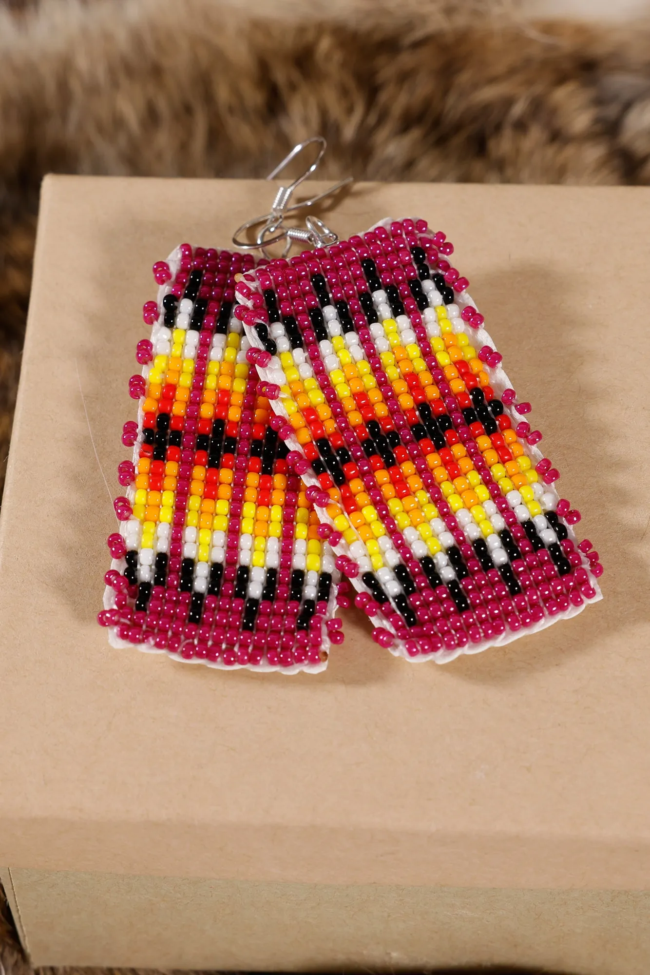 Flat Beaded Earrings