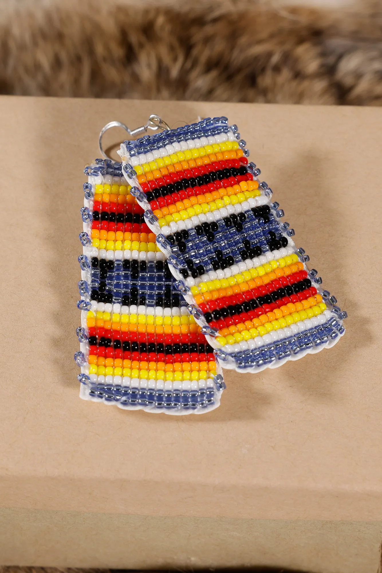 Flat Beaded Earrings