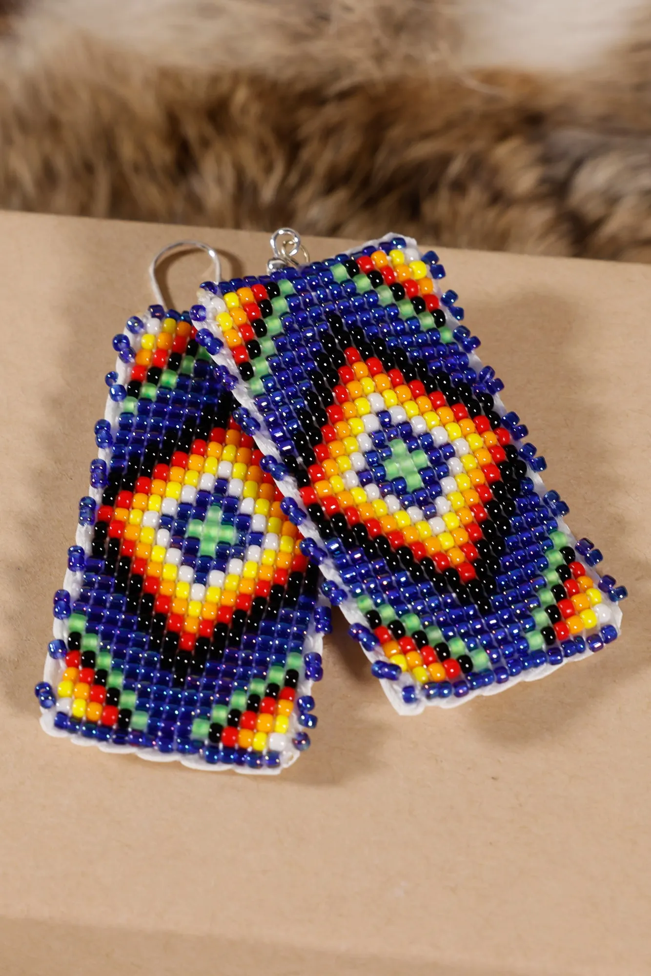 Flat Beaded Earrings
