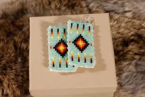 Flat Beaded Earrings