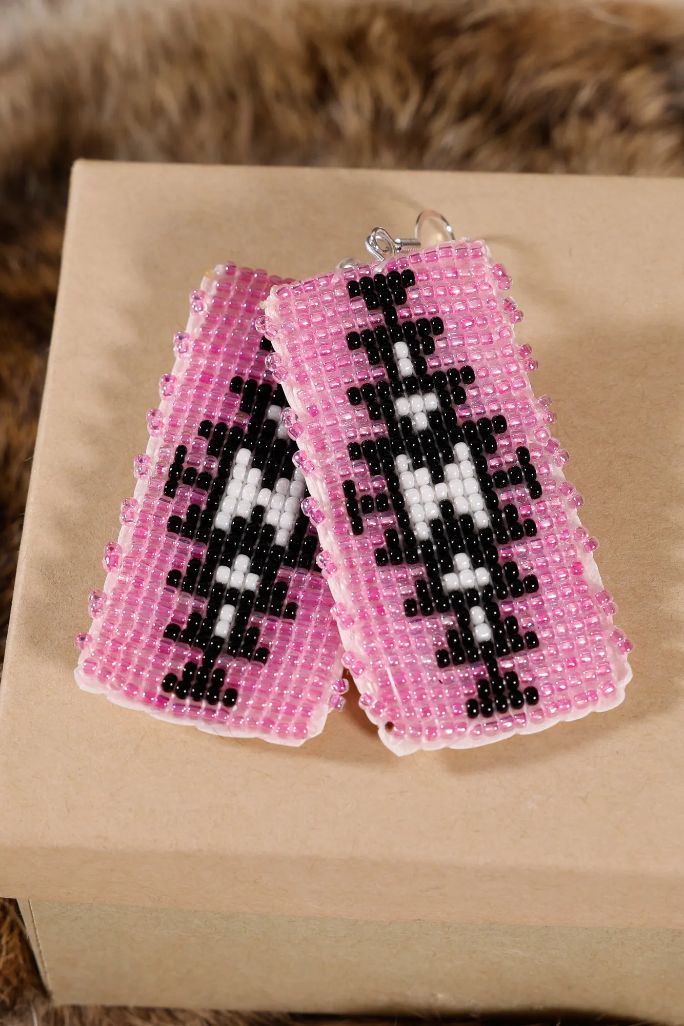 Flat Beaded Earrings