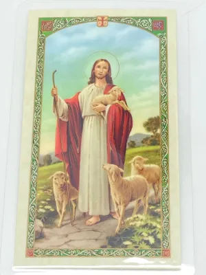 Footprints Laminated Holy Card (Plastic Covered)
