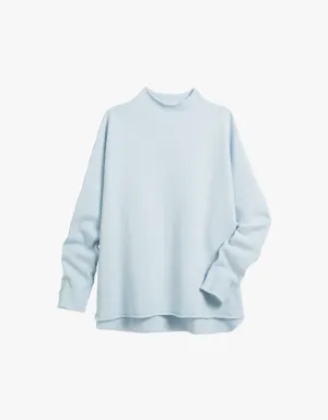 Frank & Eileen Effie Funnel Neck Capelet in Ice (Triple Fleece)