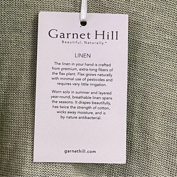 Garnet Hill Tidal Linen Cardigan Womens Medium Green Ombre Boxy Oversized