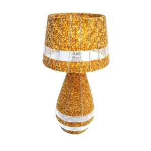 Gold Beaded Table Lamp