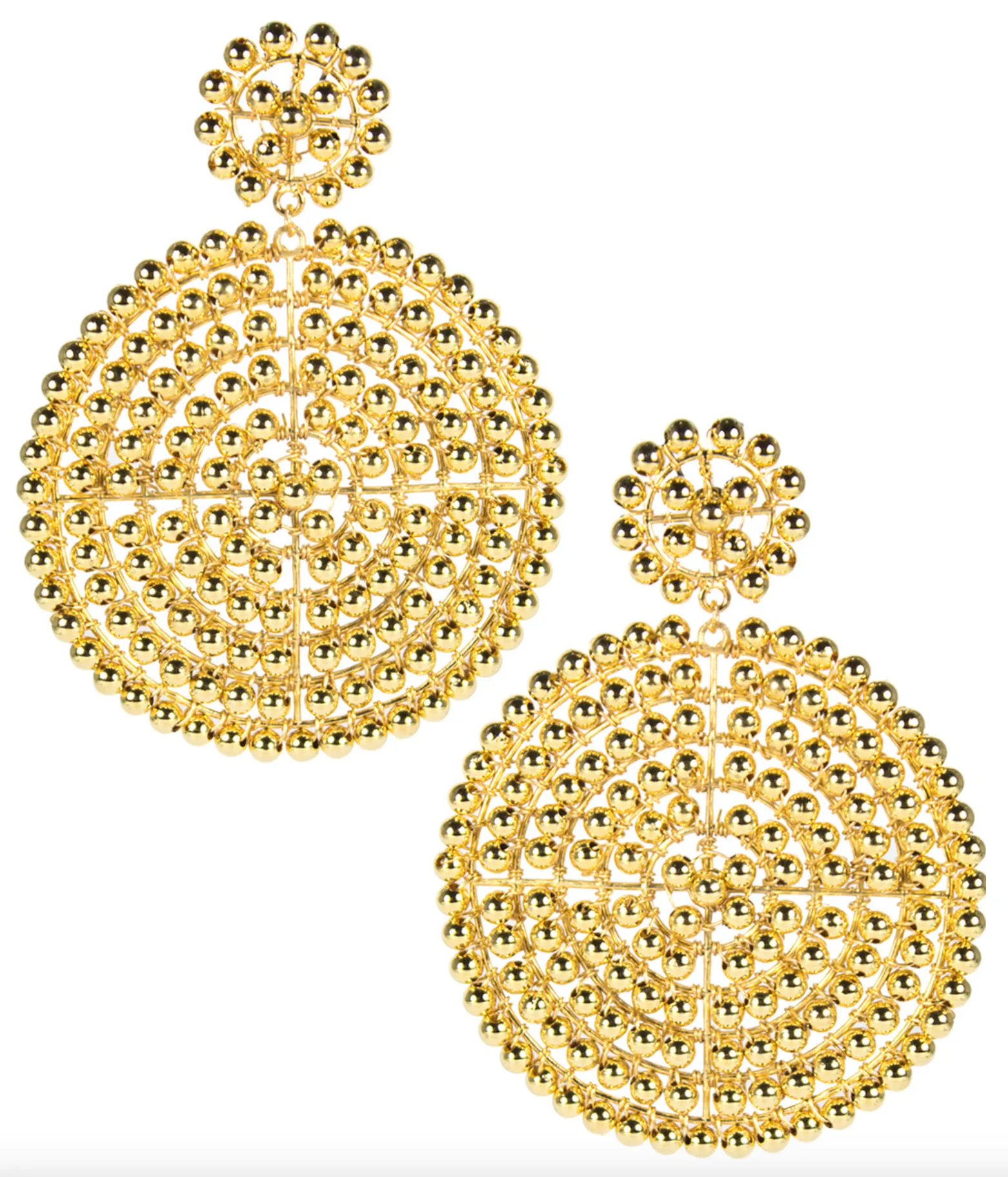 Gold Disc Earrings