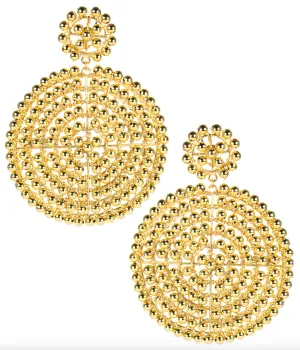 Gold Disc Earrings