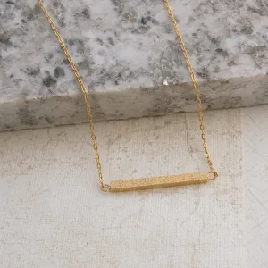 Gold Glitter Bar Necklace
