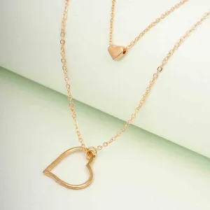 Gold Hearts Layered Necklace