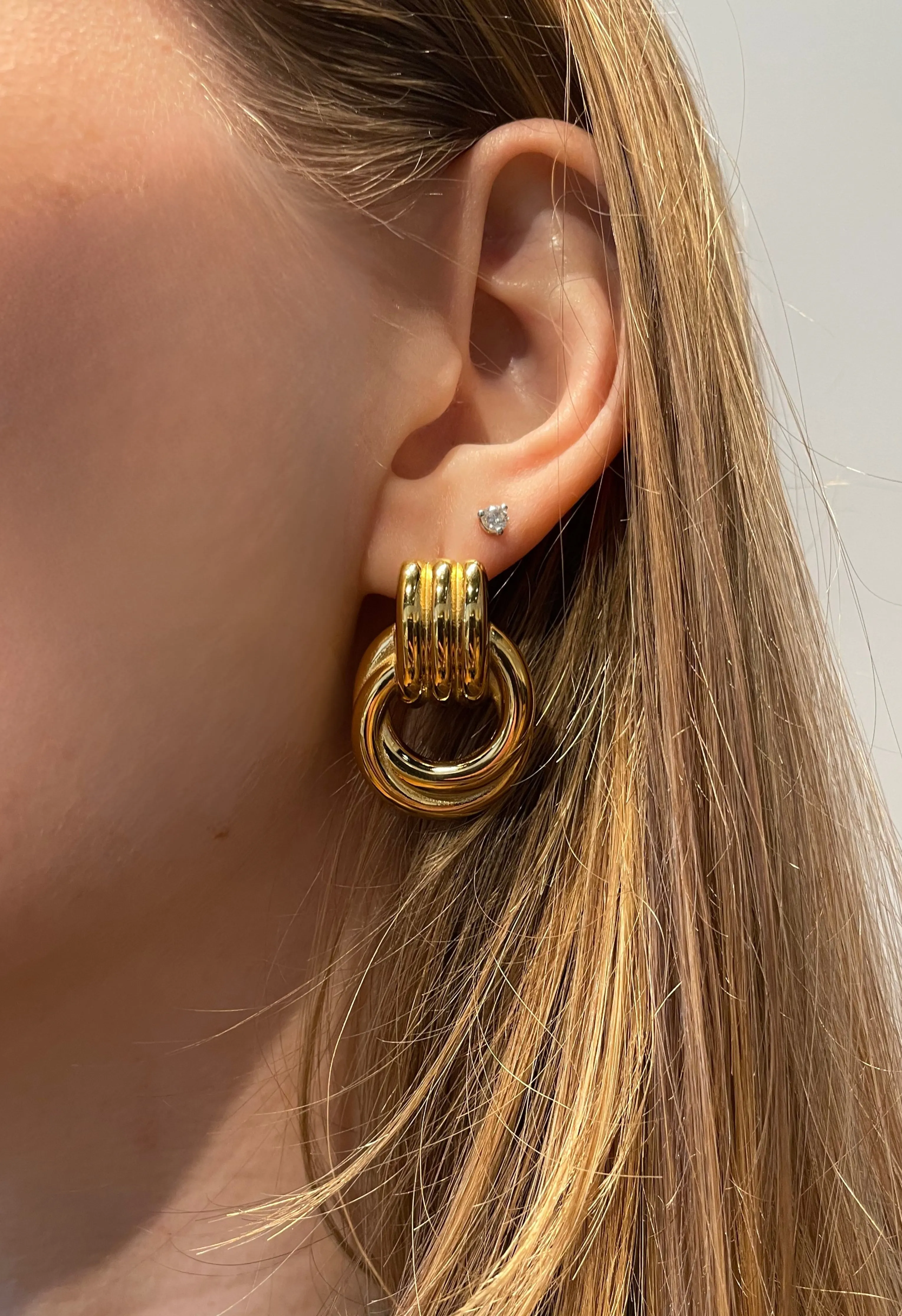 Gold Linked Earrings