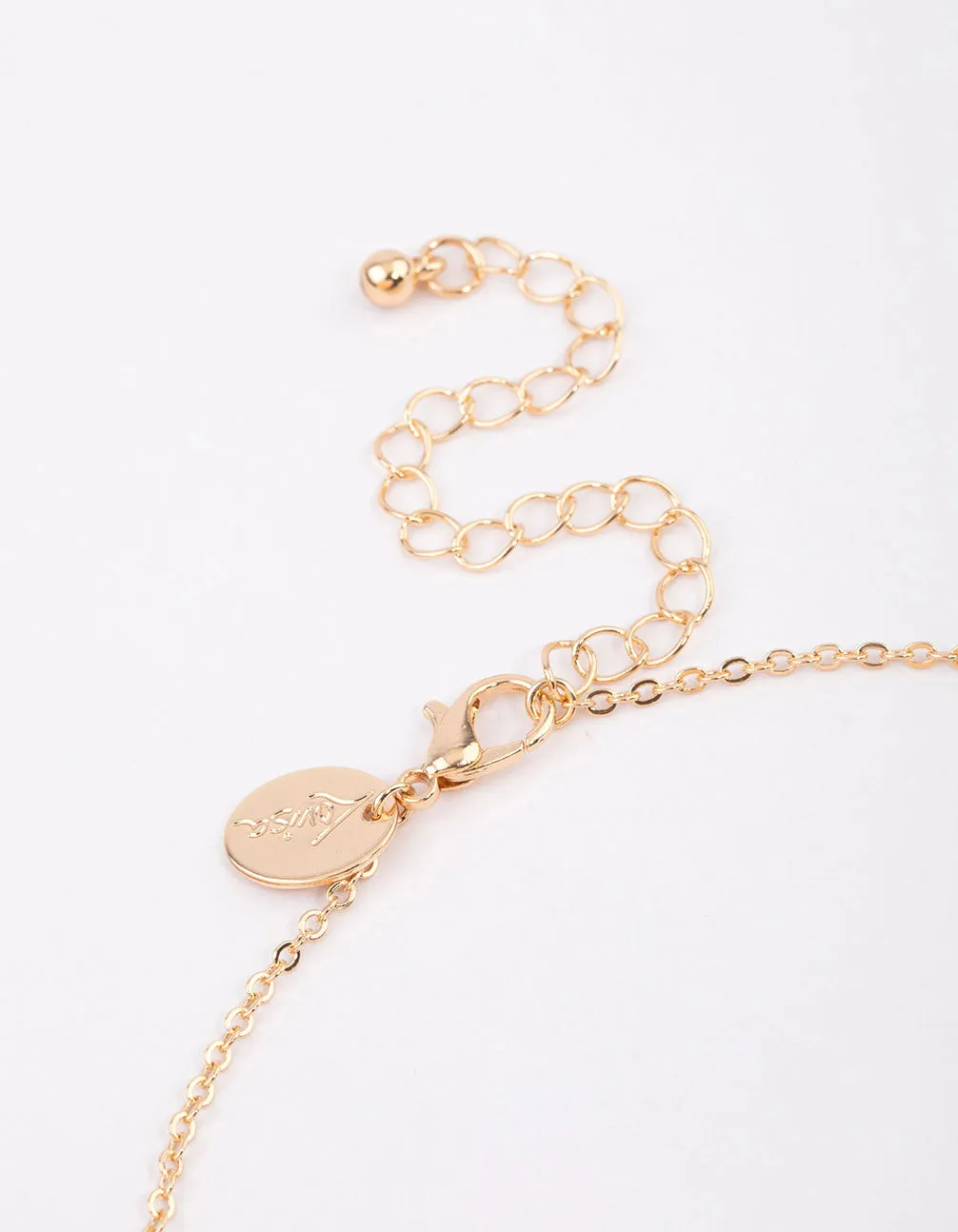 Gold Linked Heart Necklace & Polishing Set