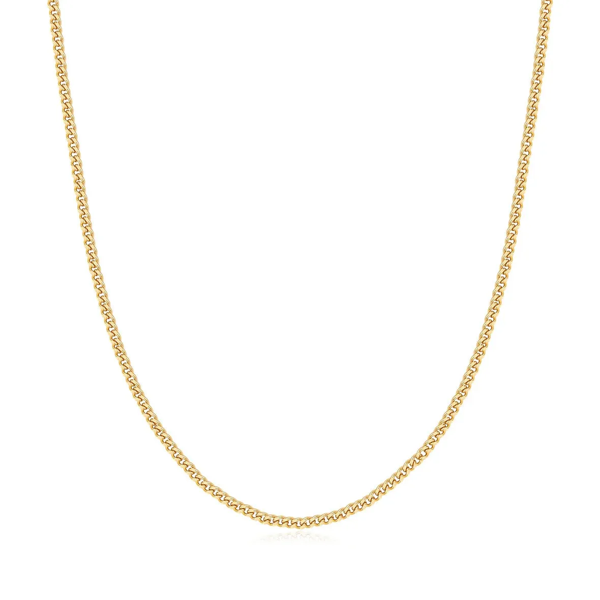 Gold Shiny Curb Necklace