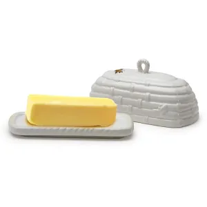 Golden Bee Covered Butter Dish