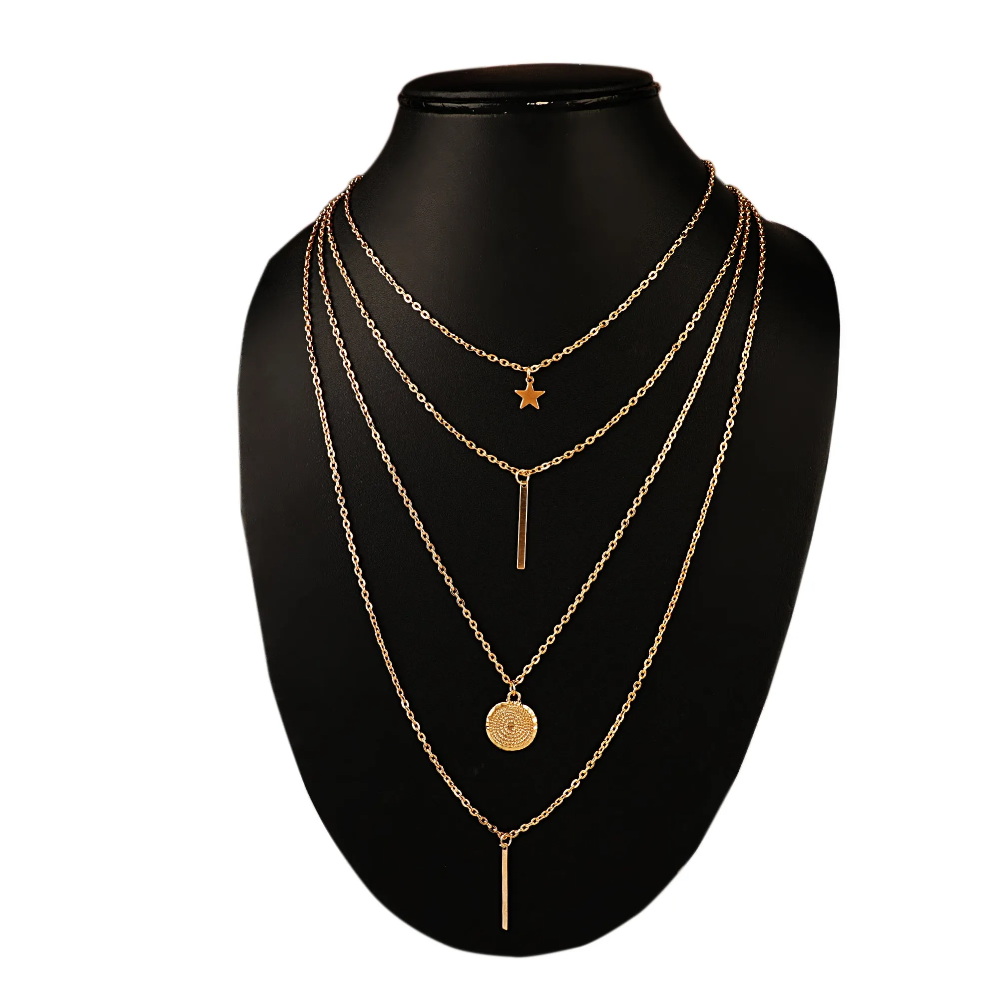 Golden Multi Layered Pendant