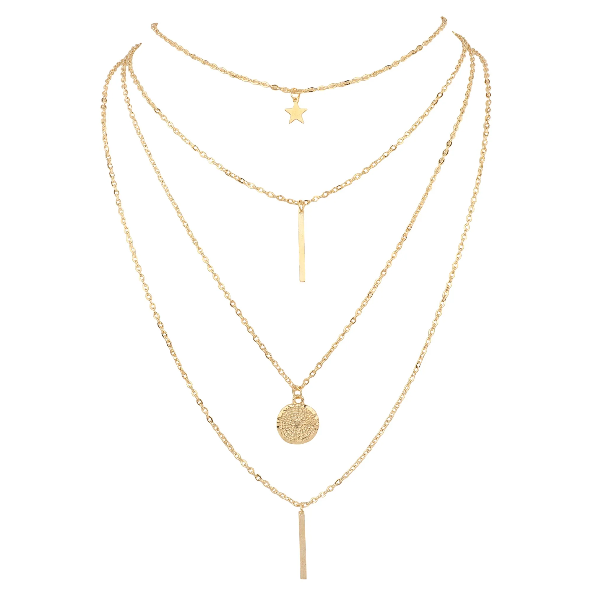 Golden Multi Layered Pendant
