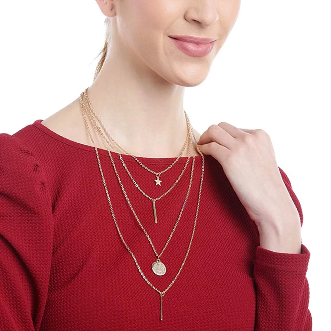 Golden Multi Layered Pendant