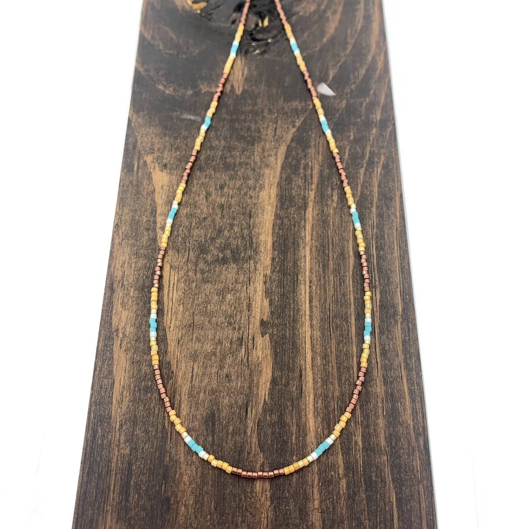 Golden Sunrise Delica Beaded Necklace