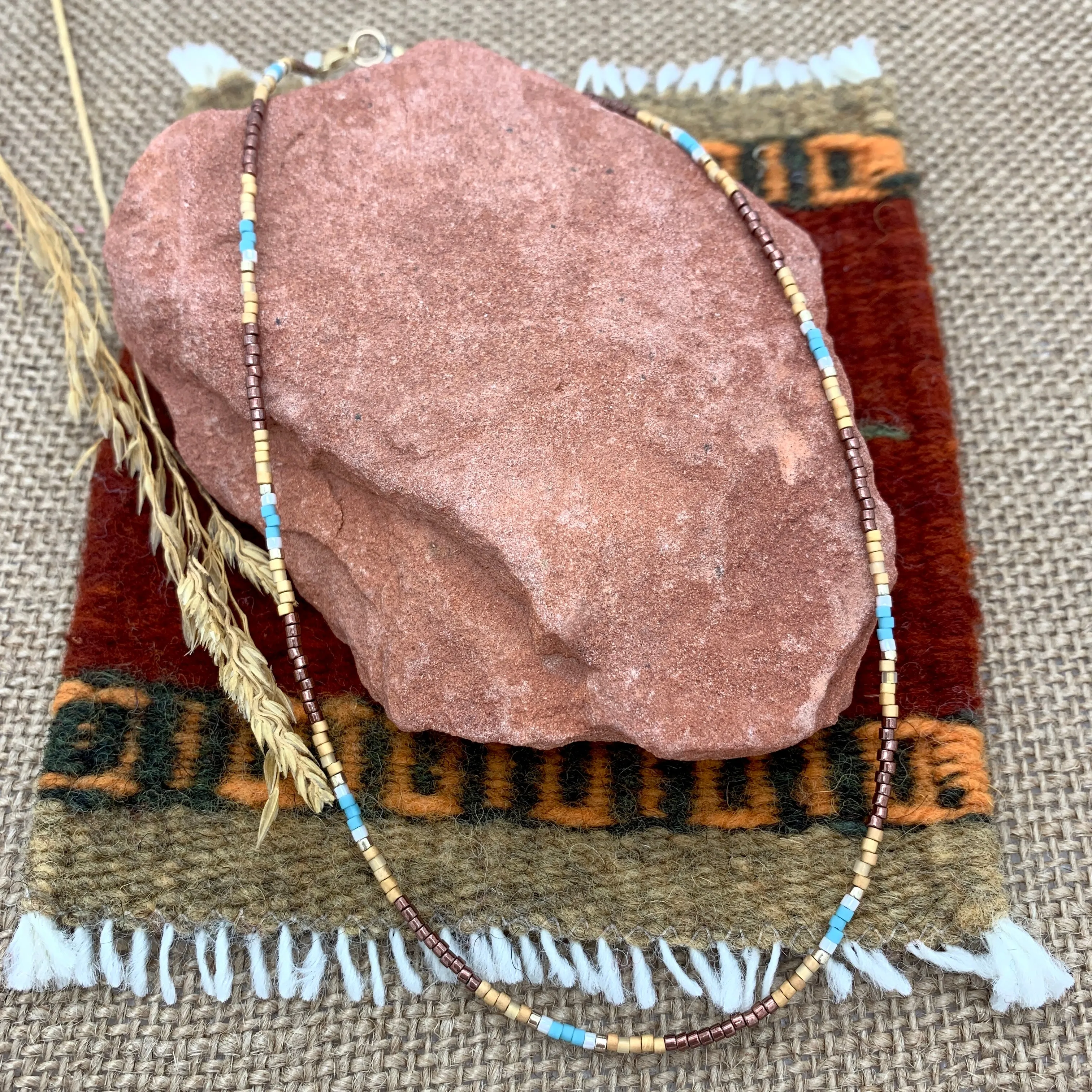Golden Sunrise Delica Beaded Necklace
