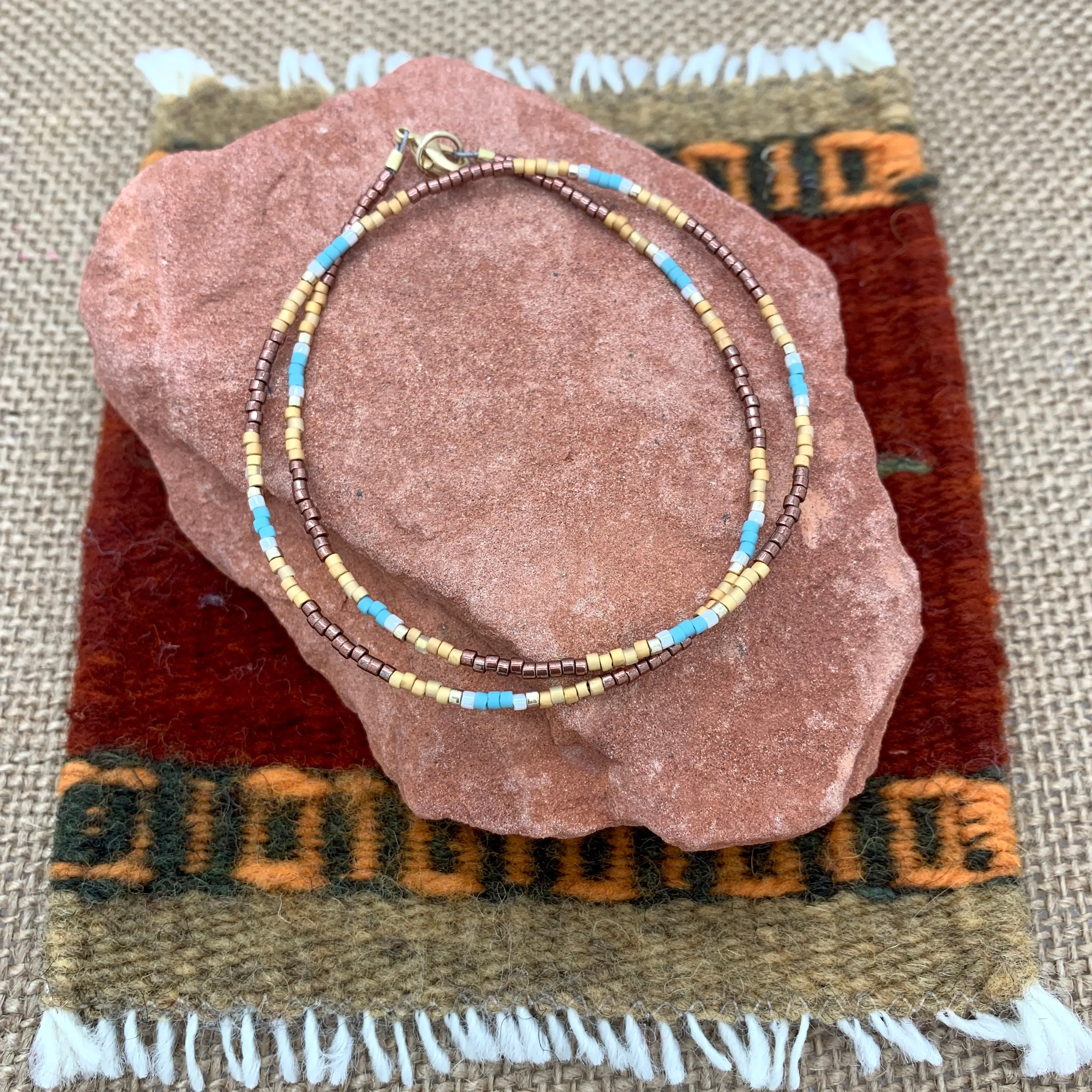 Golden Sunrise Delica Beaded Necklace