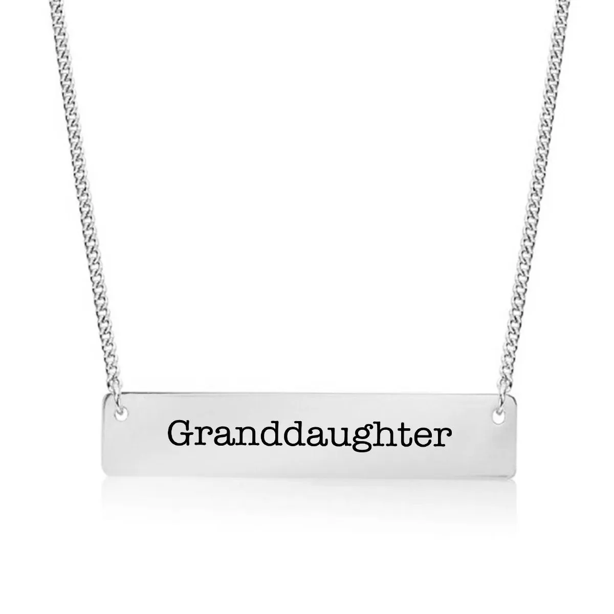 Granddaughter Gold / Silver Bar Necklace