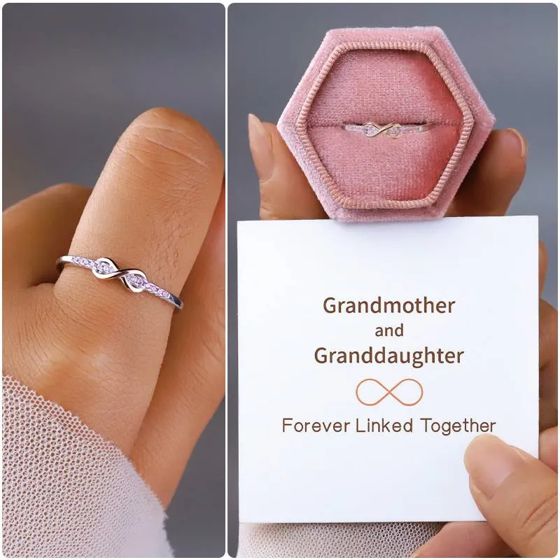 Grandma & Granddaughter - Forever Linked Together Ring