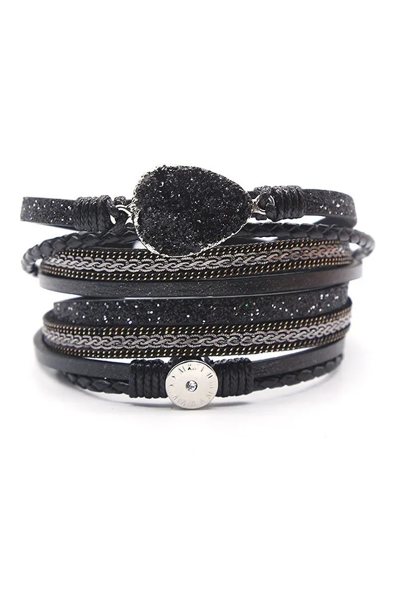 Gray Layered Bracelet