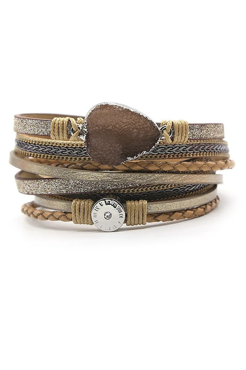 Gray Layered Bracelet