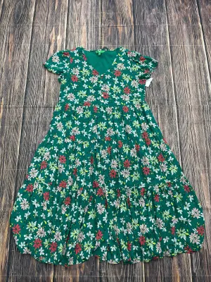 Green Dress Casual Maxi Dip, Size Xs