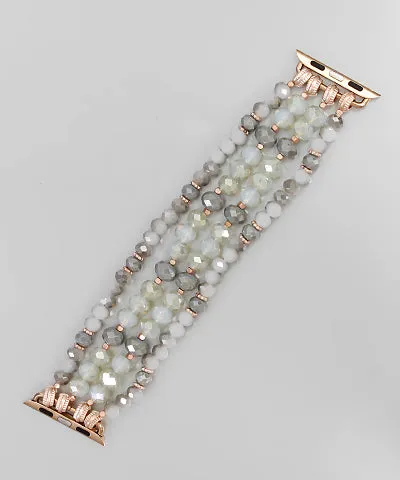 Grey & Light Bead Watchband