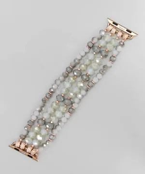 Grey & Light Bead Watchband