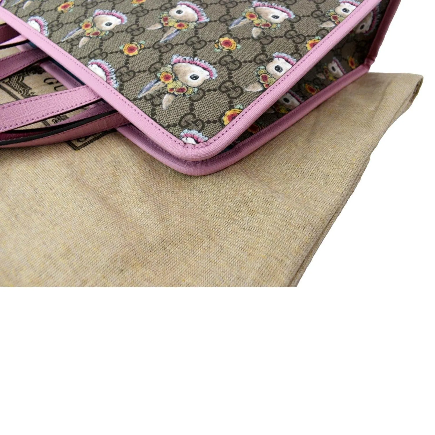 GUCCI Children's Yuko Higuchi GG Supreme Tote Bag Pink 630542