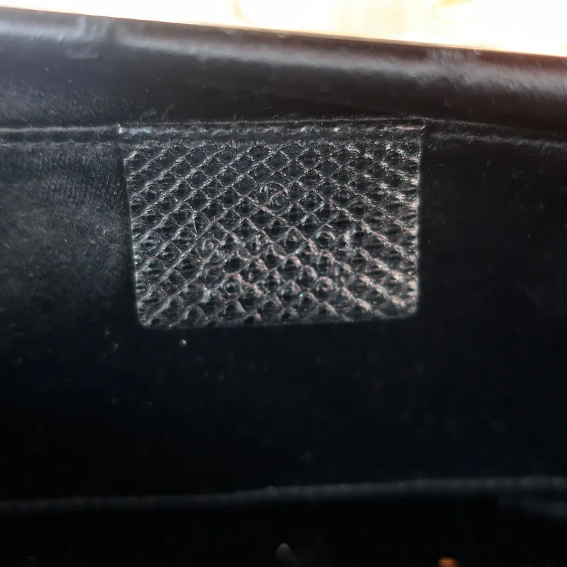 Gucci Crystal-Embellished Bamboo Strap Mini Evening Bag Black Beaded Satin