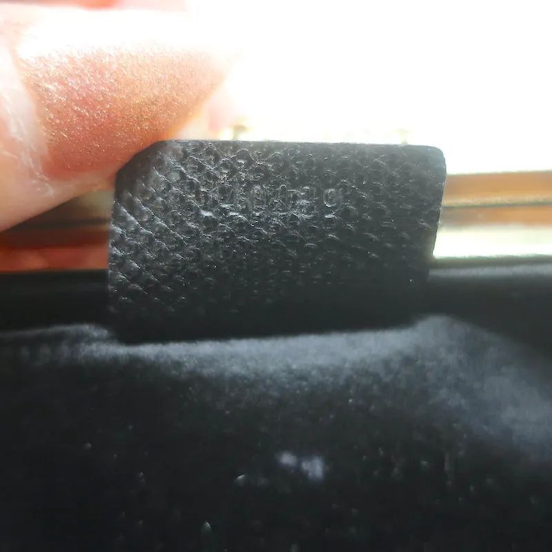 Gucci Crystal-Embellished Bamboo Strap Mini Evening Bag Black Beaded Satin