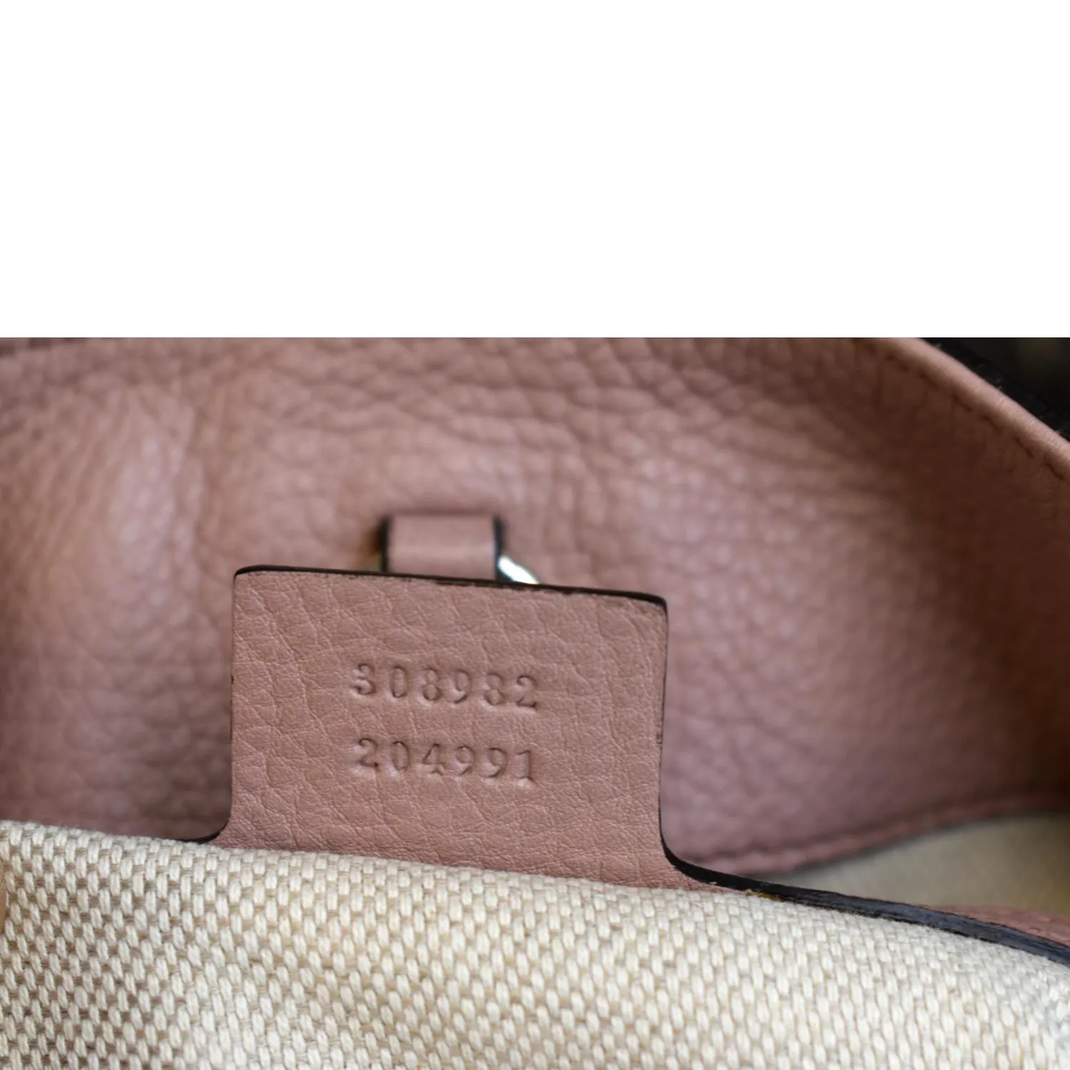 GUCCI Soho Medium Pebbled Leather Chain Shoulder Bag Light Pink 308982