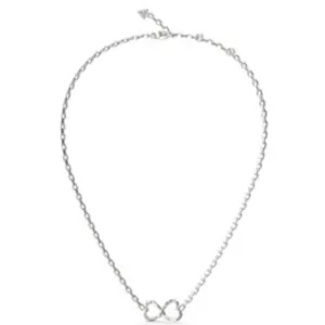 Guess Mon Amour Two Hearts Silver Necklace