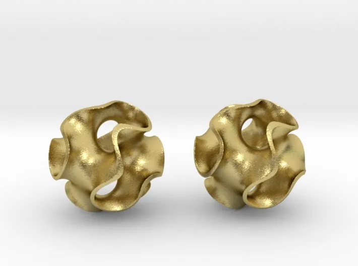 Gyroid Earrings (Metal)