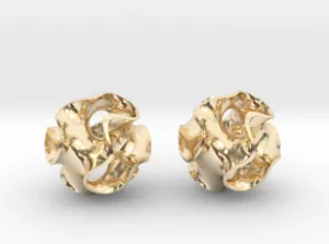 Gyroid Earrings (Metal)