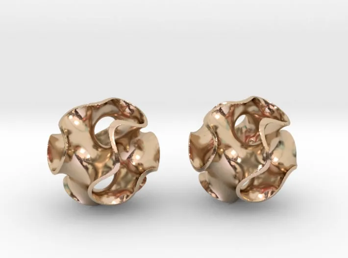 Gyroid Earrings (Metal)