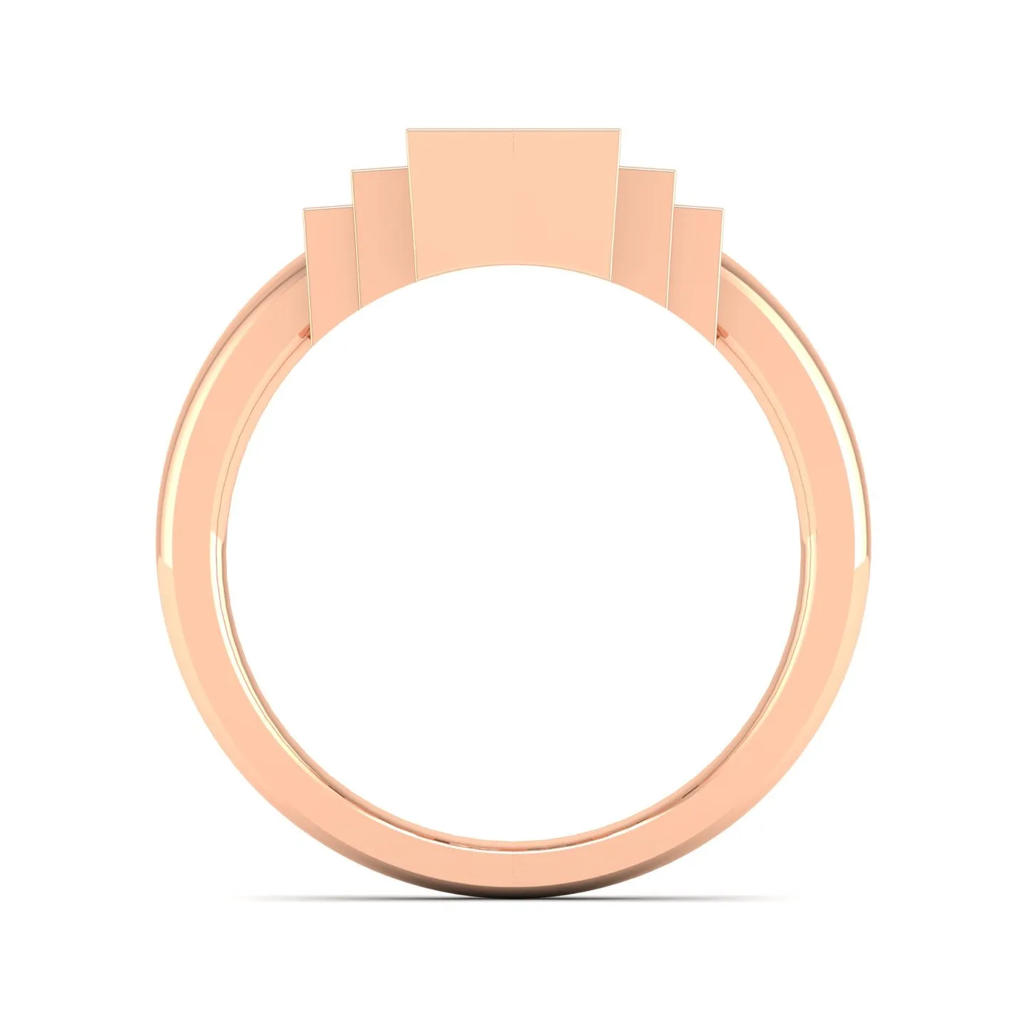 Half Bezel-Set Baguette Sapphire Diamond Ring