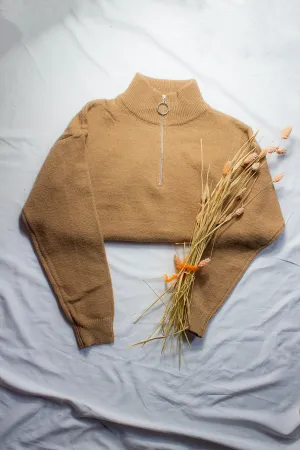 Half Zip Front Pull Over Jumper