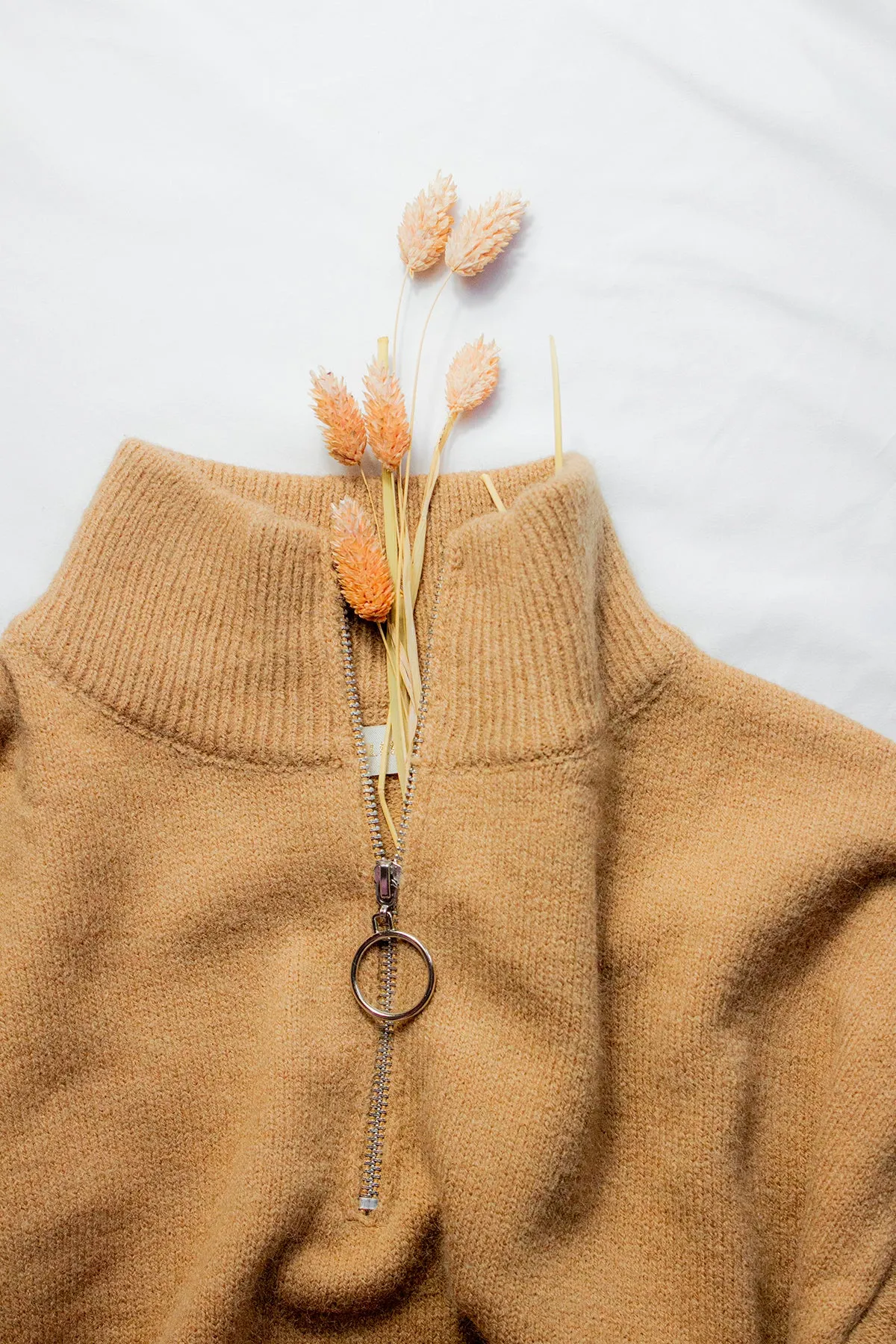 Half Zip Front Pull Over Jumper