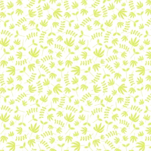 Hand Stitched - Plants in Chartreuse