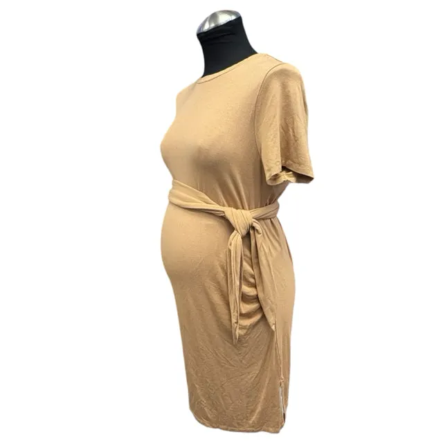 Harmony Belly Tan Maternity  DRESS Size M