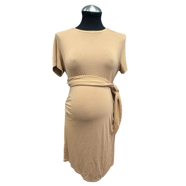 Harmony Belly Tan Maternity  DRESS Size M