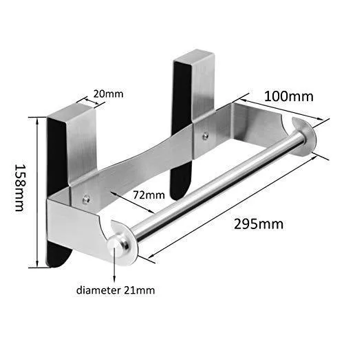 Hasen Under Cabinet Paper Towel Holder Paper Towel Hanger Brushed Stainless Steel Paper Towel Rack Kitchen Paper Towel Holder No Screws Needed